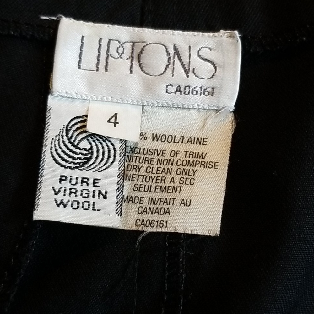 Vintage Liptons Pure virgin Wool Paperbag Wrap Skirt - Picture 5 of 5